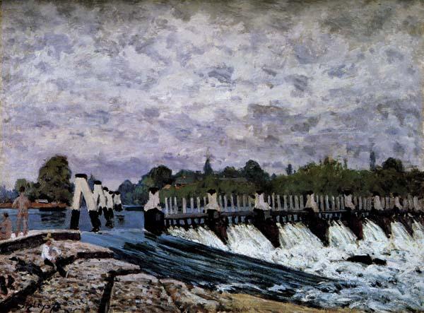 Alfred Sisley Molesey Weir-Morning Norge oil painting art